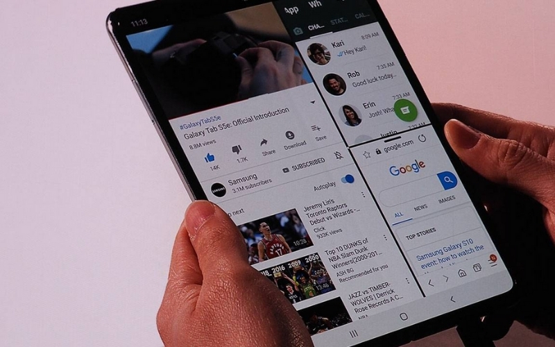 Bạn c&oacute; thể sử dụng nhiều cửa sổ c&ugrave;ng một l&uacute;c khi d&ugrave;ng TouchWiz